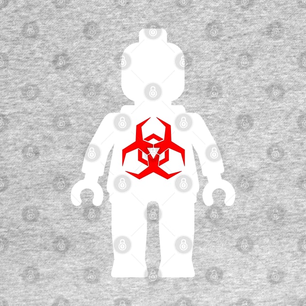 White Minifig with Radioactive Symbol by ChilleeW